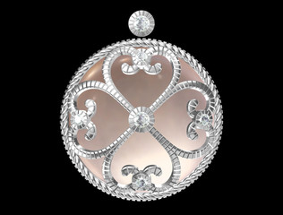 pendant on black background. (high resolution 3D image)
