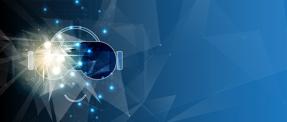 virtual reality in life future technology background