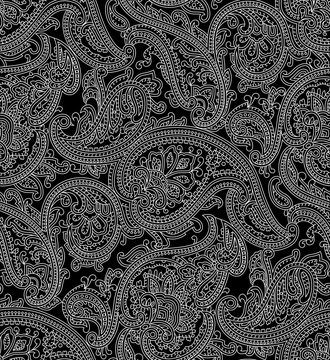 Black And White Paisley Pattern