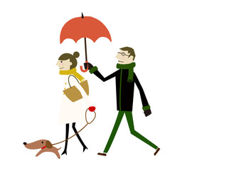 冬着の恋人　冬の素材