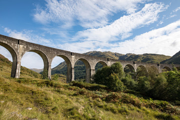 Fototapeta na wymiar Glenfinnan Viaduct is a railway viaduct in Scotland
