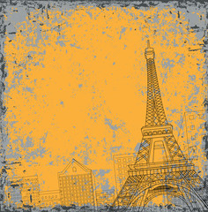 Eiffel Tower Grunge Background - Paris Grunge background