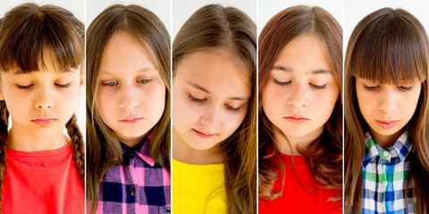 Kids emotions collage