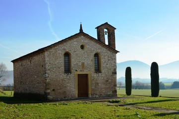 Country church in winter