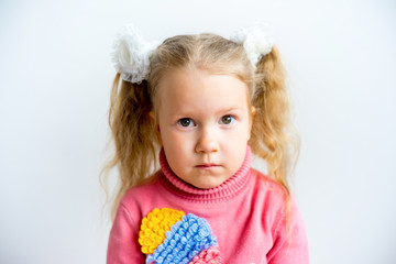 Girl showing emotions