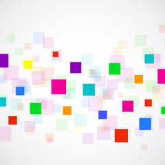 Abstract background with colorful squares. Modern vector design
