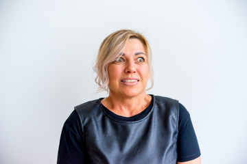 Woman showing emotions