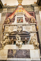 Tomb of Michelangelo Buonarroti in Basilica di Santa Croce, Florence