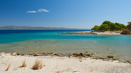 Sea lagoon. Galrokavos. Kassandra, Halkidiki, Northern Greece