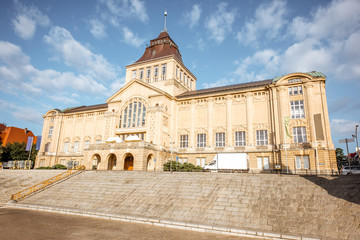 Obraz premium Morning view on the old national museum of Szczecin city in Poland