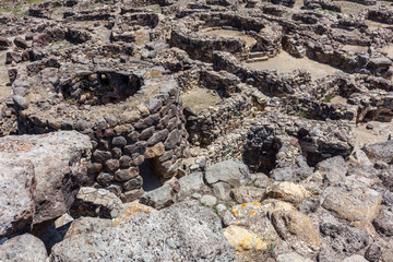 nuragic ruins of the archaeological site of Barumini in Sardinia