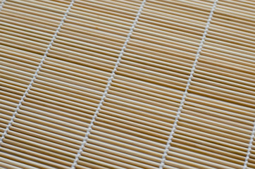 Texture of Bamboo Mat Is A Asian Traditioanl Kitchen Tool.