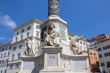 The Column of the Immaculate Conception stands in Piazza Mignanelli in front of the Spanish Embassy...