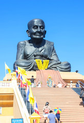 Prachuap Khiri Khan, THAILAND - May 07, 2017, Editorail use only;Luang Phor Tuad Statue at Wat Huai Mongkhon