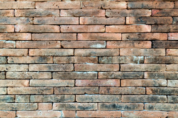 Grunge brown brick wall texture. Material construction.