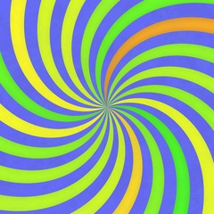 Yellow blue green spiral radial rotation illustration square tile