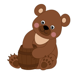 Vector Cute Cartoon Bear