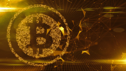 Encrypted bitcoin network safe from attack in online digital business and finance