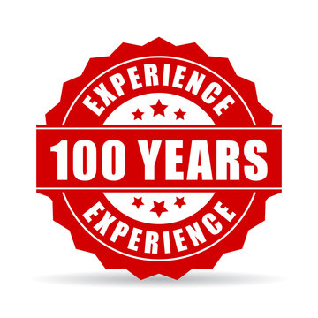 One Hundred Years Experience Vector Icon