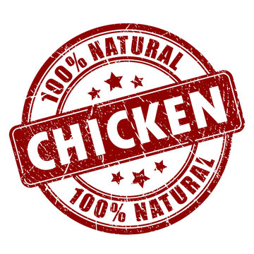 Natural chicken meat stamp