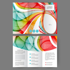 Fototapeta premium Color tri fold business brochure