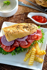 Salami sandwich