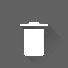 Basket vector icon, Shopping Sign isolated on white background. Online shop or e-shop concept. Flat design style