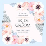 Vintage wedding invitation