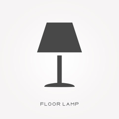 Silhouette icon floor lamp