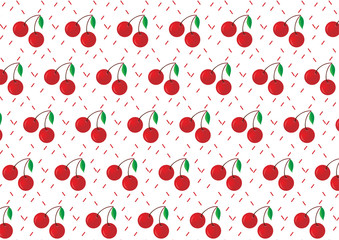 Cherry seamless pattern background for textile, wallpaper, wrapping.