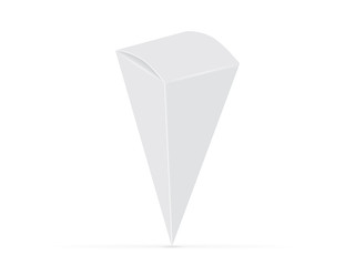 Paper triangular box for your design and logo. Ice cream.