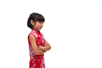 China girl in traditional Chinese dress