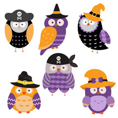 Set of cute Owls.