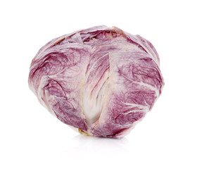 Radicchio, red salad isolated on white background