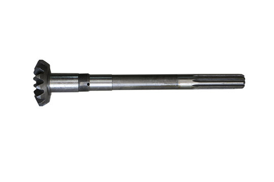 Shaft front drive axle on an isolated white background