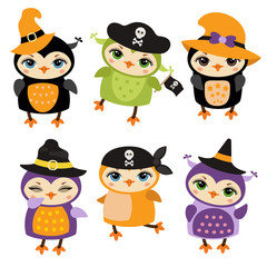 Set of cute Owls.