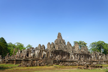 Fototapeta na wymiar Angkor Wat - Angkor Thom and blue sky is world heritage in Siem Reap, Cambodia,