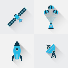 Space icon flat design