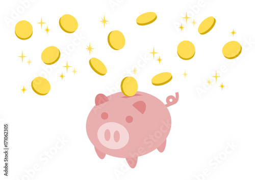 トップ100豚の貯金箱 イラスト 花の画像