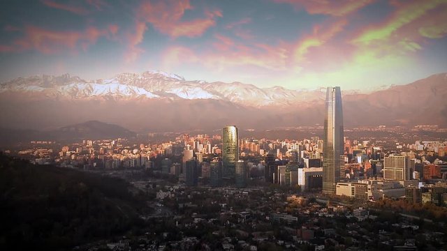 Santiago de Chile at Sunset