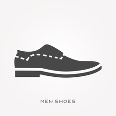 Silhouette icon men shoes