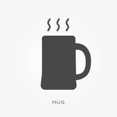 Silhouette icon mug