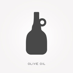 Silhouette icon olive oil