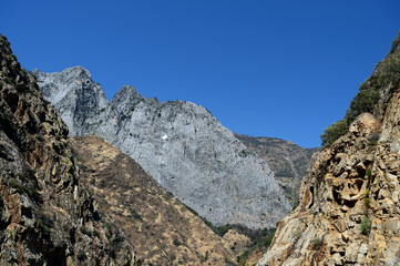 Beautiful mountain landscape in Kings Canyon National Park, California, USA