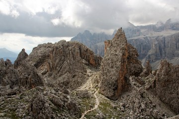 Fototapeta na wymiar Dolomite's landscape - Col Pradat