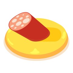 Sausage icon, isometric 3d style