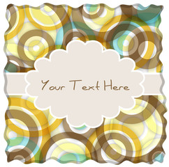 Abstract Circles Vintage Label Banner scrap-booking style background