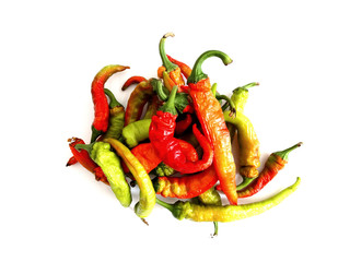 Hot pepper on a white background