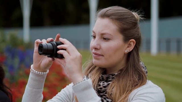 Taking photos on a sightseeing trip