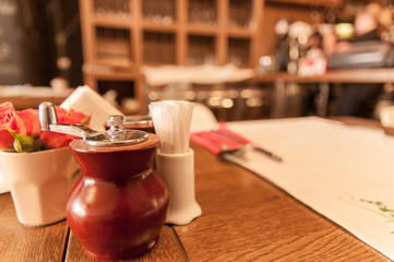 Waiting at the restaurant.